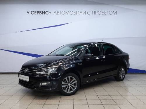 Черный Volkswagen Polo V Рестайлинг