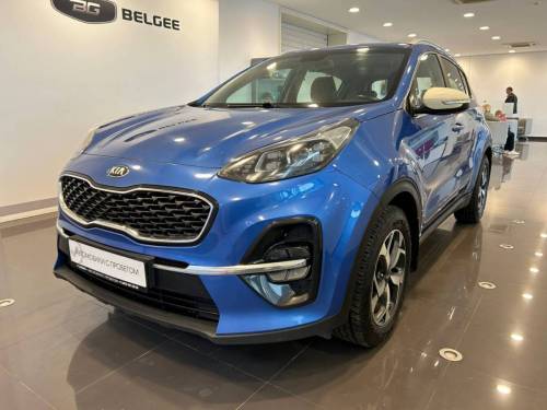 Синий Kia Sportage IV Рестайлинг