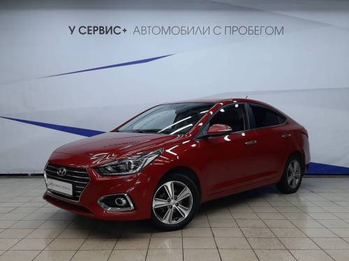 Красный Hyundai Solaris II
