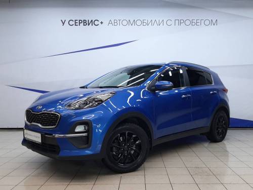 Синий Kia Sportage IV Рестайлинг