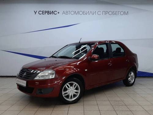 Красный Renault Logan I Рестайлинг